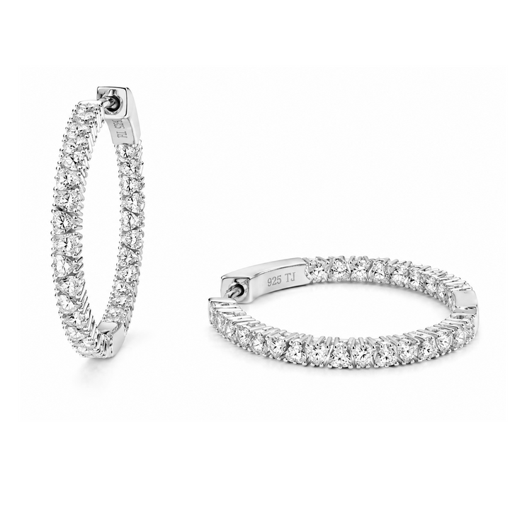2.30 DEW Moissanite Earring in 925 Platinum Plated