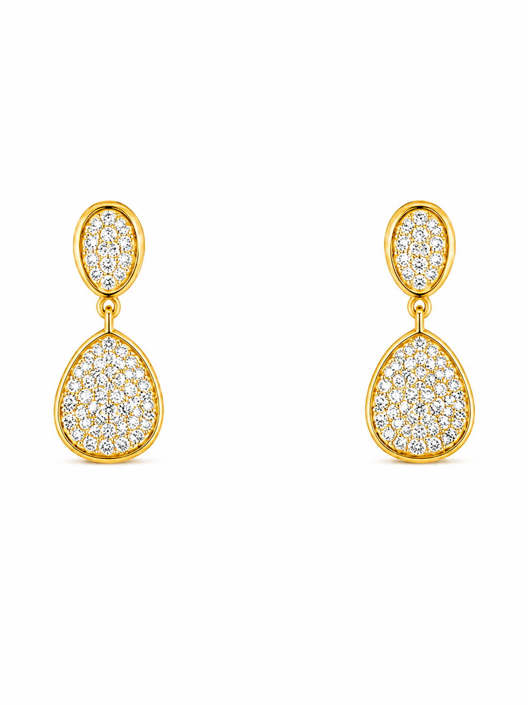 0.87 Ctw Lab Grown Diamond Earring in 925 Yellow Gold Plated