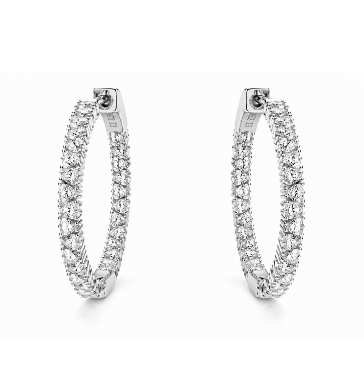 2.30 DEW Moissanite Earring in 925 Platinum Plated
