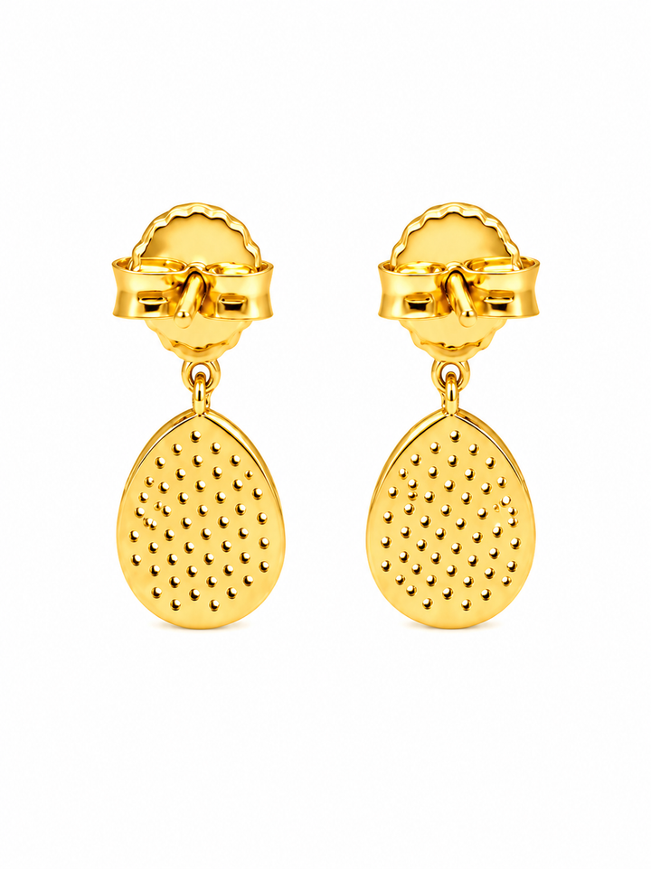 0.87 Ctw Lab Grown Diamond Earring in 925 Yellow Gold Plated