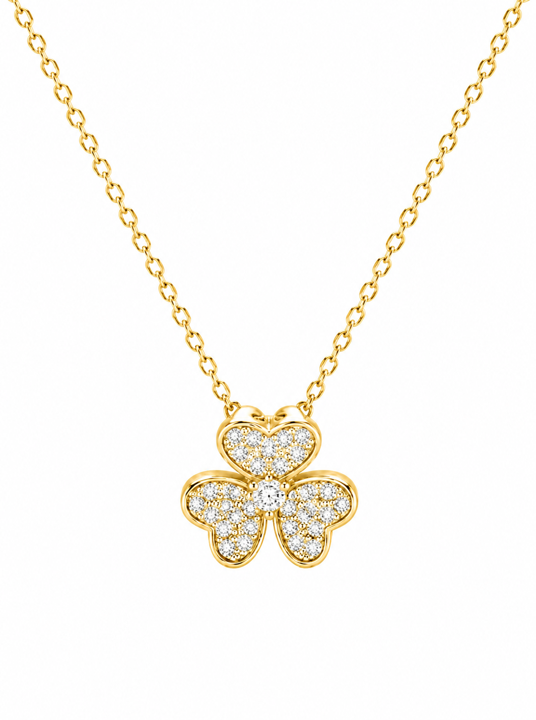 0.38 Ctw Lab Grown Diamond Pendant in 925 Yellow Gold Plated