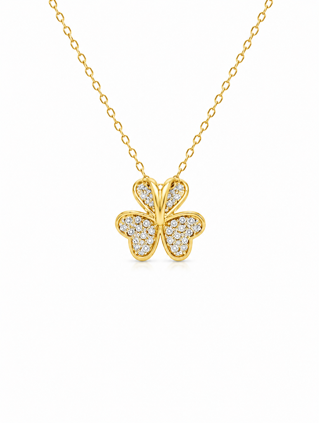 0.38 Ctw Lab Grown Diamond Pendant in 925 Yellow Gold Plated