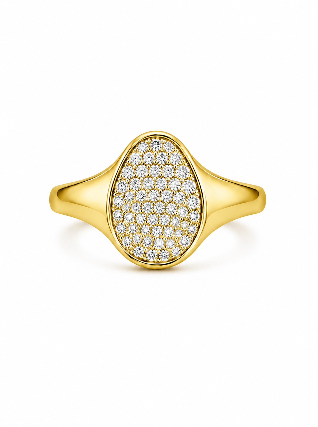 0.35 Ctw Lab Grown Diamond Ring in 925 Yellow Gold Plated