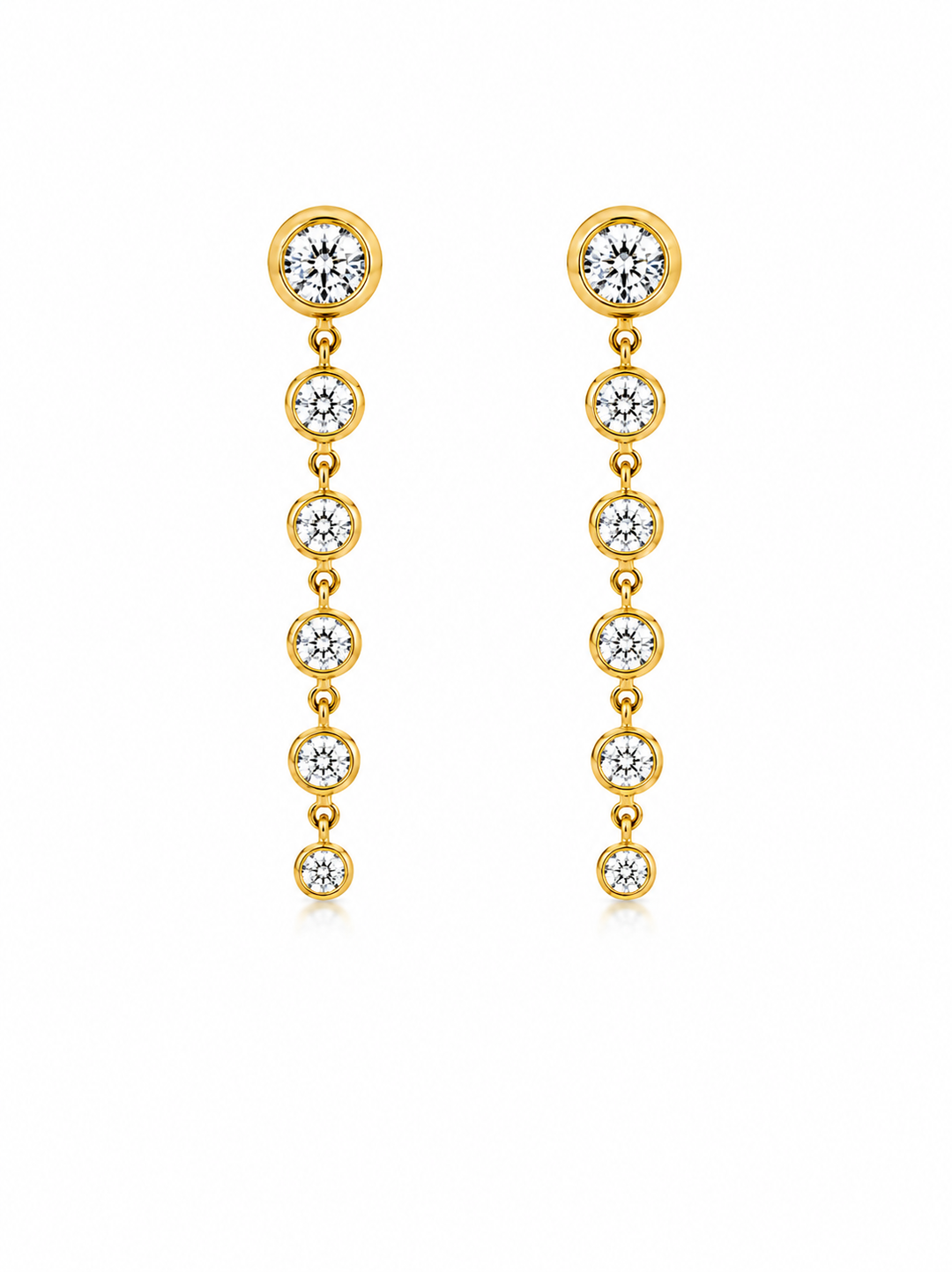 1.06 Ctw Lab Grown Diamond Earring in 925 Yellow Gold Plated