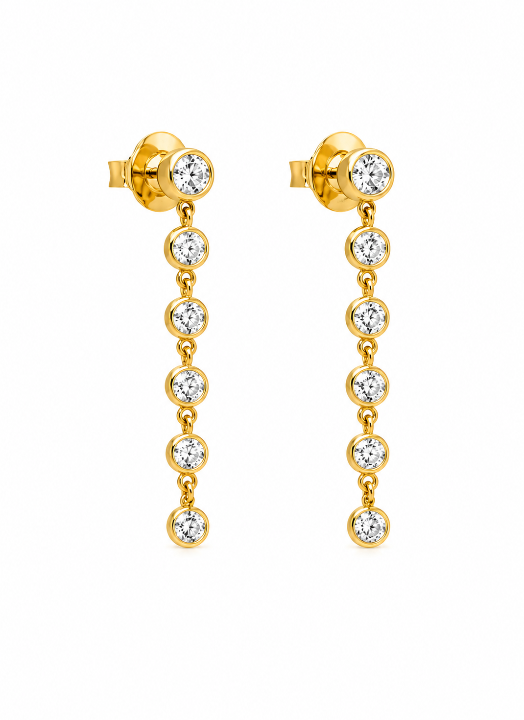 1.06 Ctw Lab Grown Diamond Earring in 925 Yellow Gold Plated