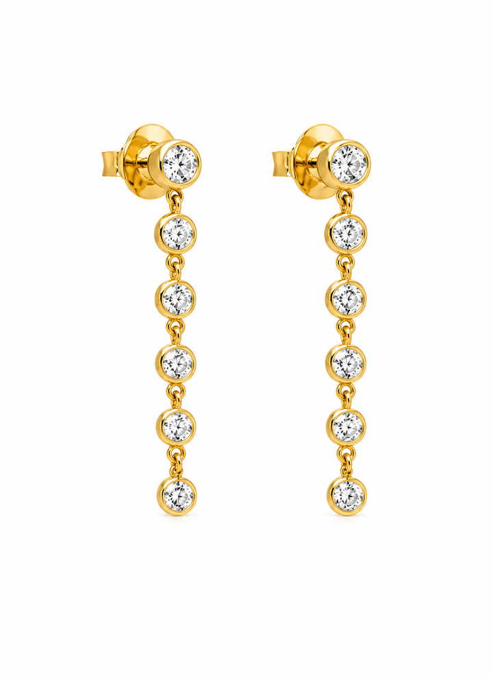 1.06 Ctw Lab Grown Diamond Earring in 925 Yellow Gold Plated