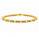 1.55 Ctw Lab Grown Diamond Flex Bangle in 925 Yellow Gold Plated