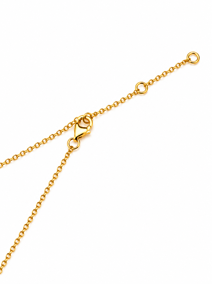 1.22 Ctw Lab Grown Diamond Necklace in 925 Yellow Gold Plated