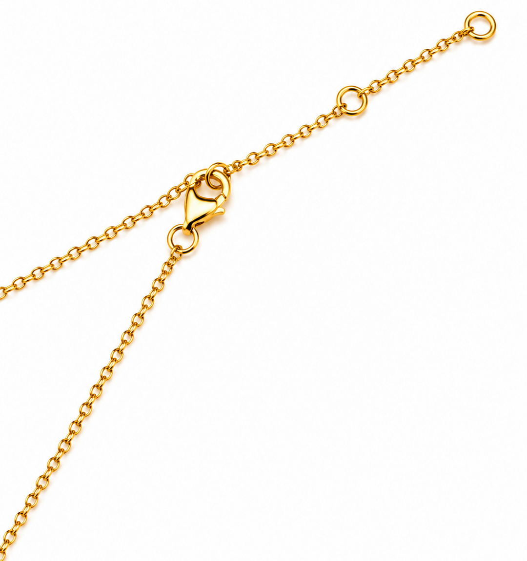 0.18 Ctw Lab Grown Diamond Necklace in 925 Yellow Gold Plated