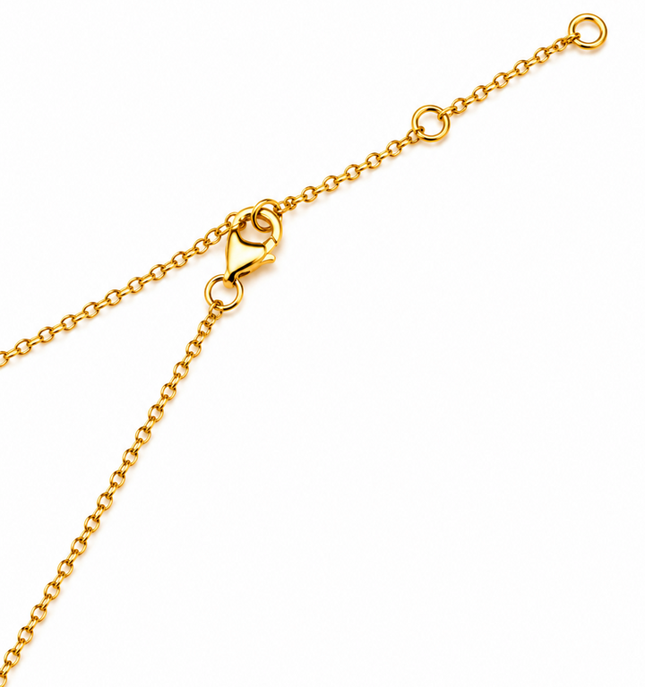 0.18 Ctw Lab Grown Diamond Necklace in 925 Yellow Gold Plated