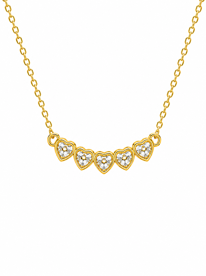 1.22 Ctw Lab Grown Diamond Necklace in 925 Yellow Gold Plated