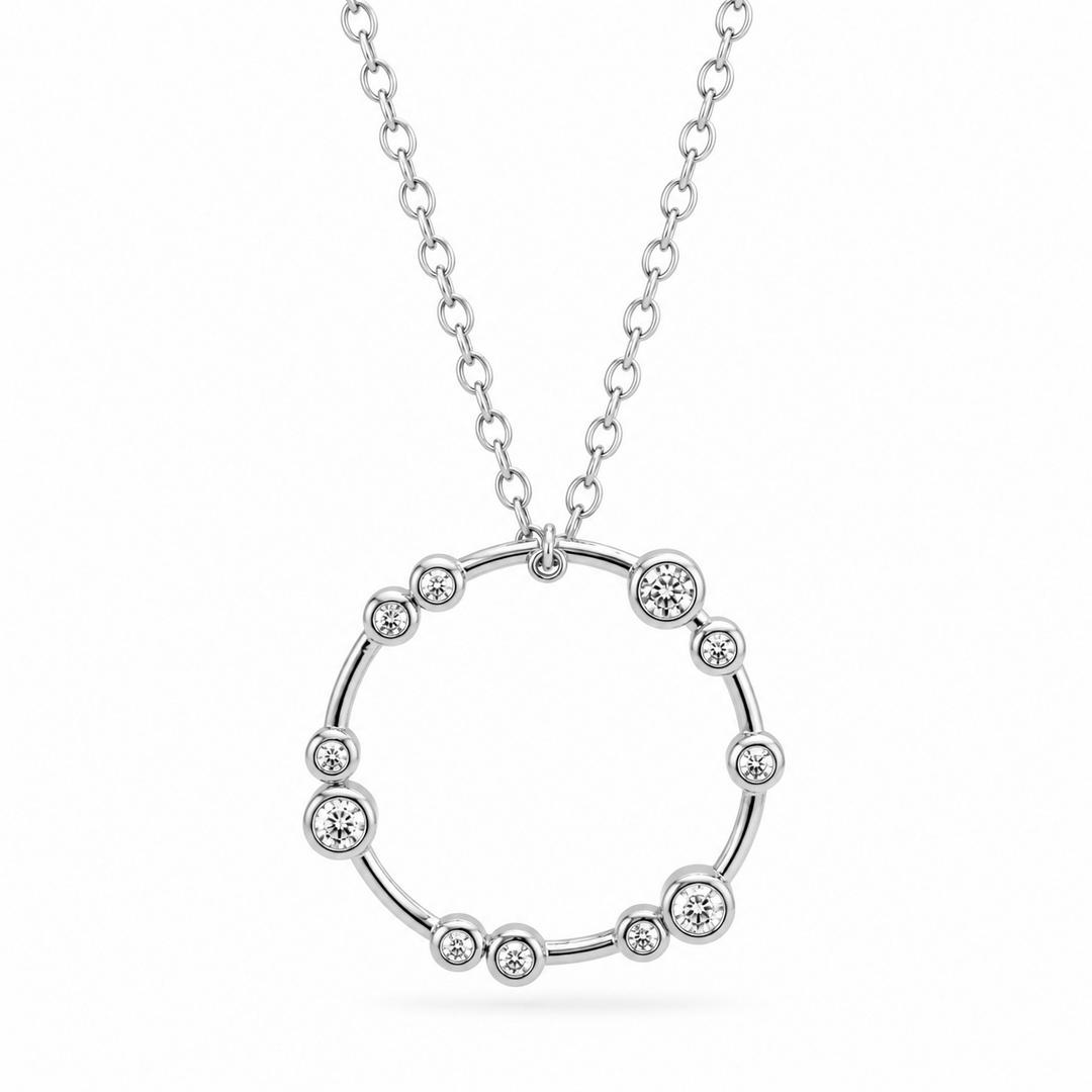 0.18 Ctw Lab Grown Diamond Necklace in 925 Platinum Plated