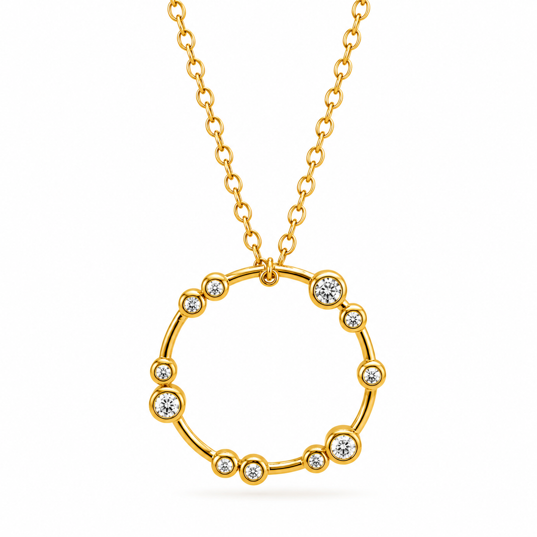 0.18 Ctw Lab Grown Diamond Necklace in 925 Yellow Gold Plated