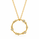 0.18 Ctw Lab Grown Diamond Necklace in 925 Yellow Gold Plated