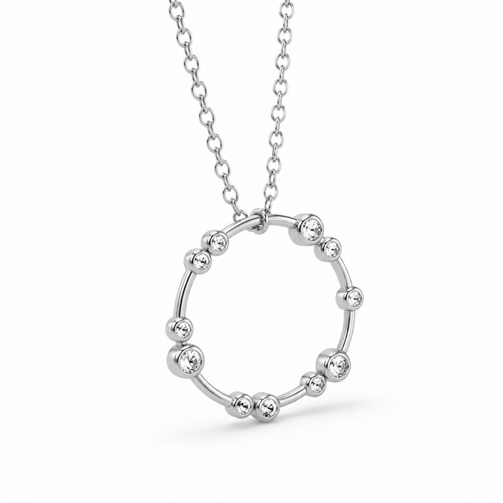 0.18 Ctw Lab Grown Diamond Necklace in 925 Platinum Plated