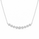 1.03 Ctw Lab Grown Diamond Station Necklace in 925 Platinum Plated