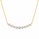 1.03 Ctw Lab Grown Diamond Station Necklace in 925 Yellow Gold Plated