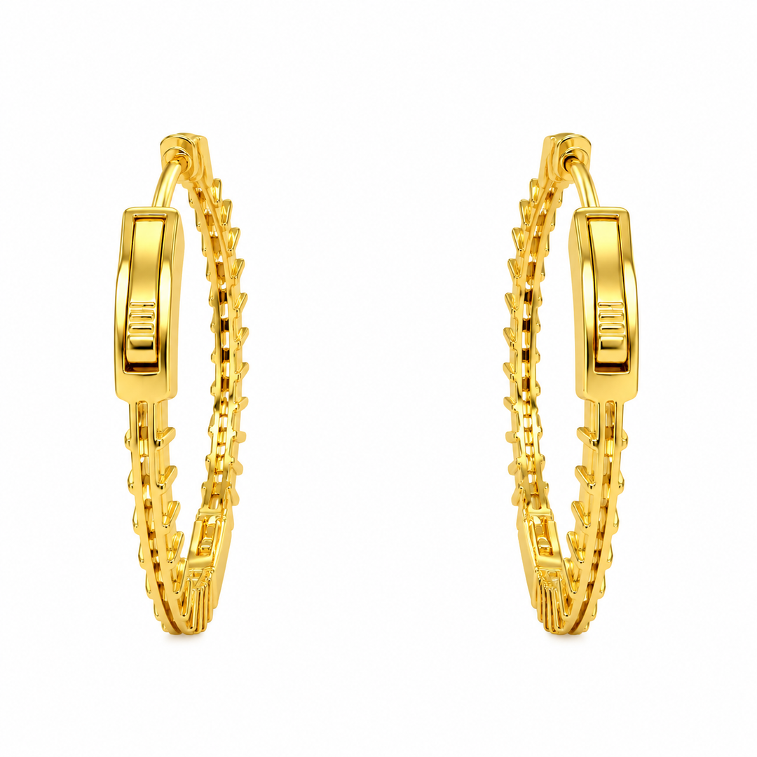 3.00 DEW Moissanite Earring in 925 Yellow Gold Plated