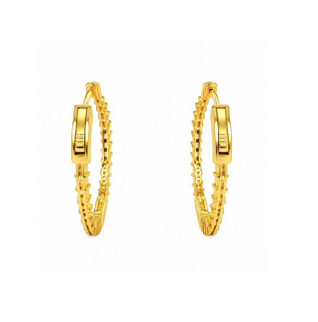 1.90 DEW Moissanite Earring in 925 Yellow Gold Plated