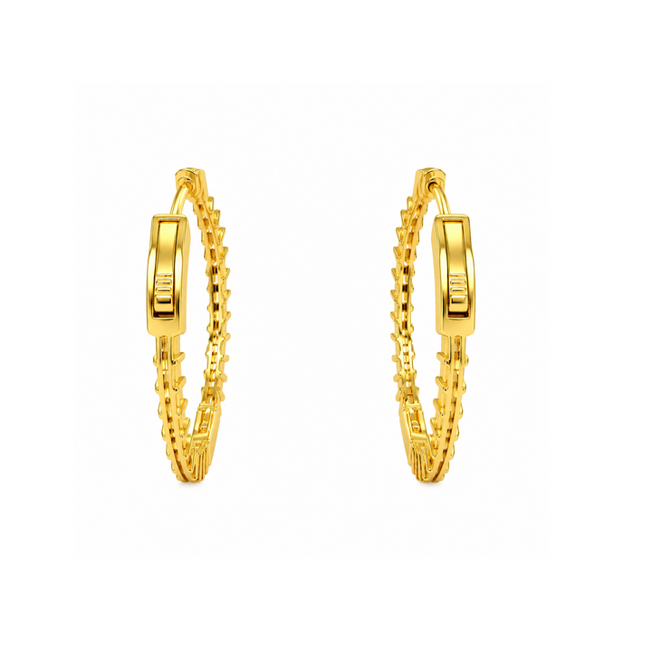 1.90 DEW Moissanite Earring in 925 Yellow Gold Plated