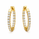 1.90 DEW Moissanite Earring in 925 Yellow Gold Plated