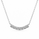 0.40 DEW Moissanite Necklace in 925 Platinum Plated