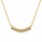 0.40 DEW Moissanite Necklace in 925 Yellow Gold Plated