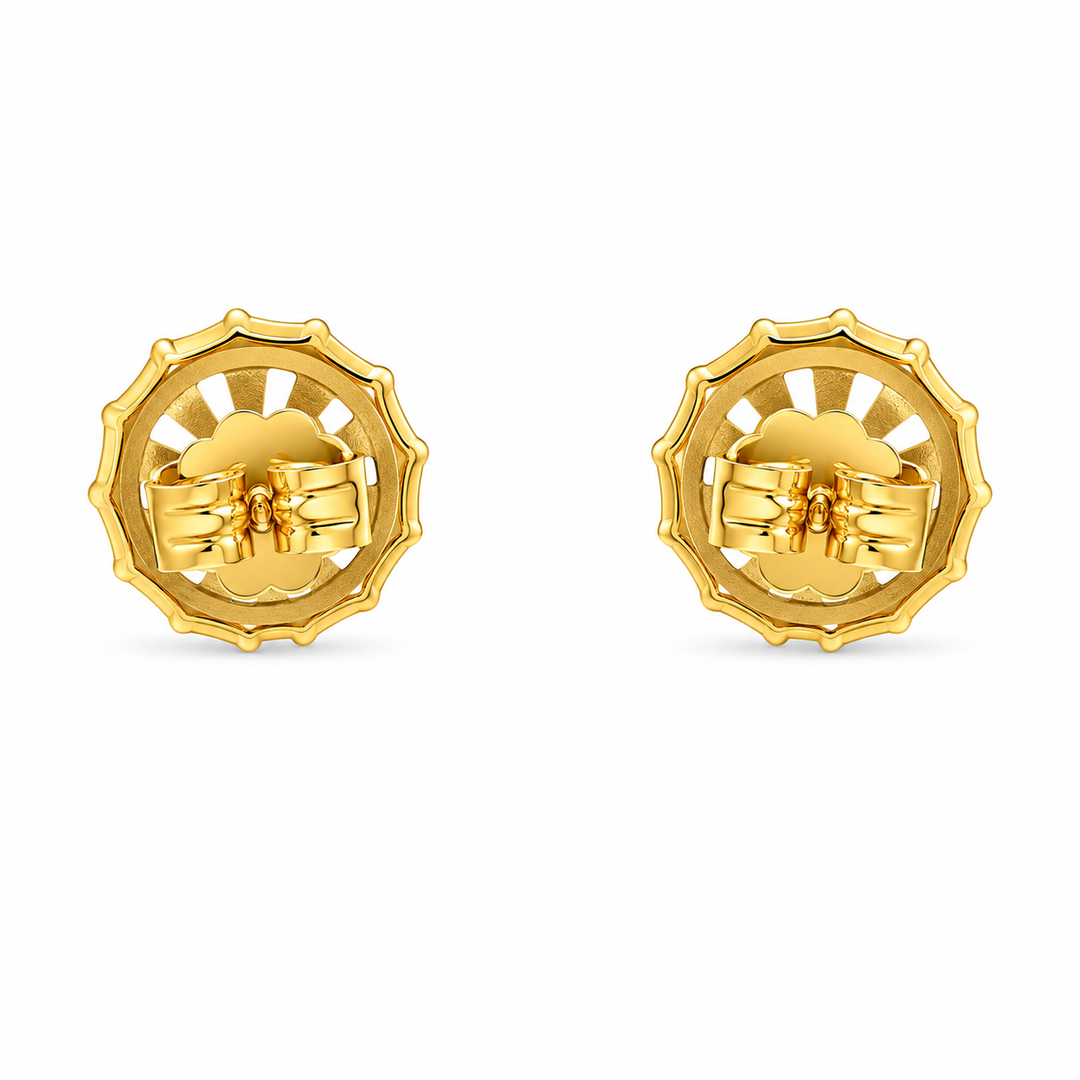 2.70 DEW Moissanite Earring in 925 Yellow Gold Plated