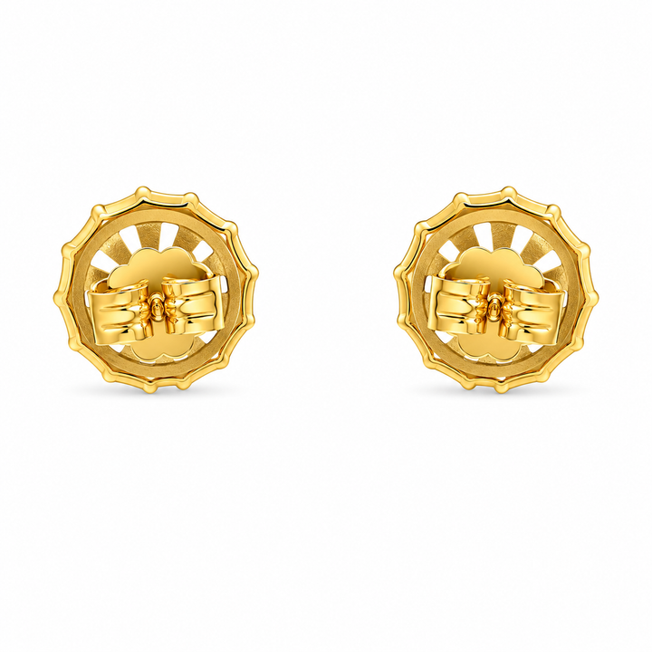 2.70 DEW Moissanite Earring in 925 Yellow Gold Plated