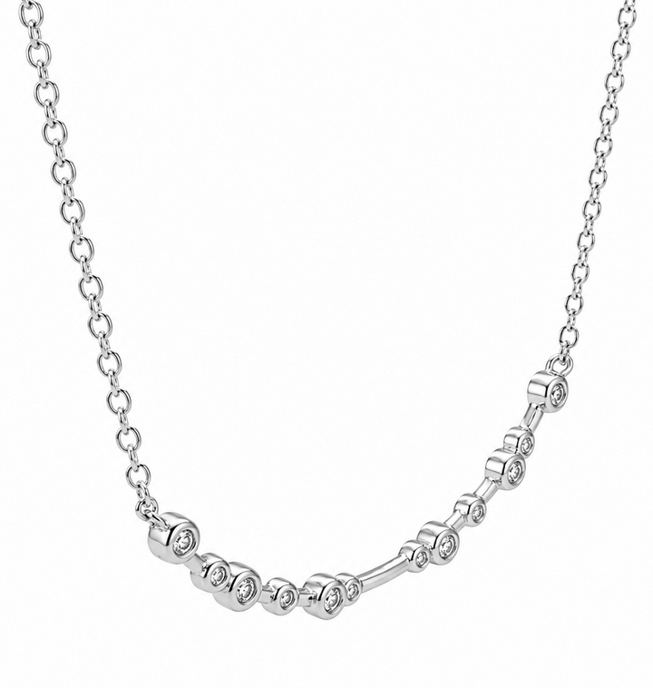 0.26 Ctw Lab Grown Diamond Necklace in 925 Platinum Plated