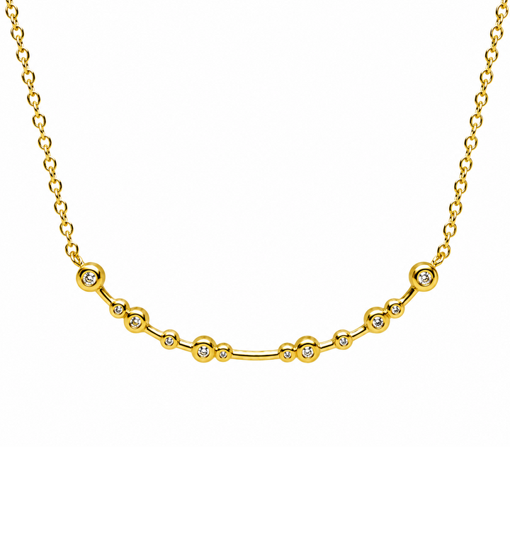 0.26 Ctw Lab Grown Diamond Necklace in 925 Yellow Gold Plated