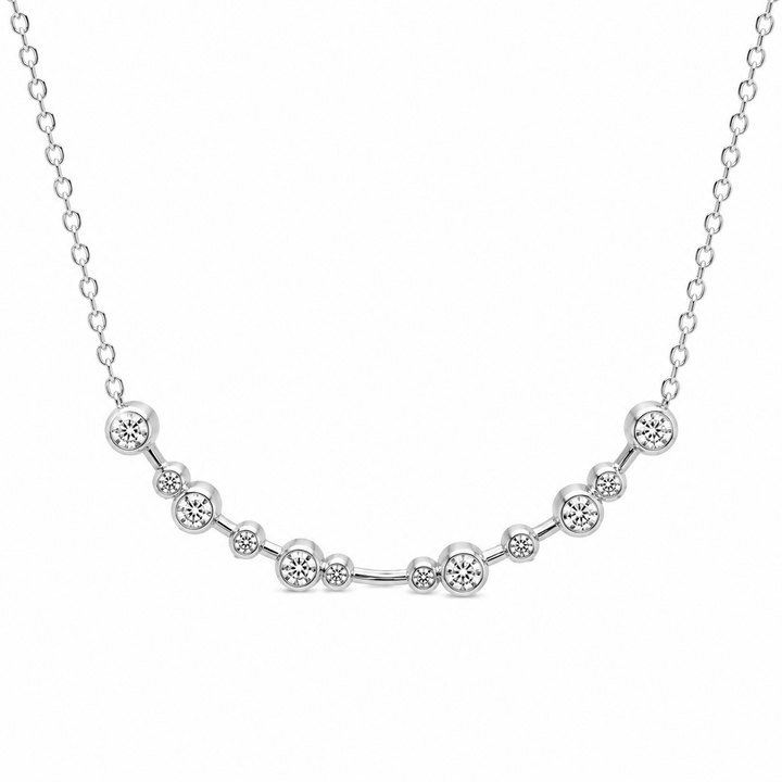 0.26 Ctw Lab Grown Diamond Necklace in 925 Platinum Plated