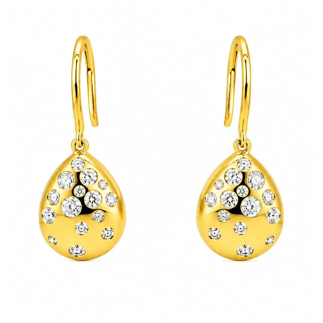 1.47 Ctw Lab Grown Diamond Earring in 925 Yellow Gold Plated