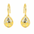 1.47 Ctw Lab Grown Diamond Earring in 925 Yellow Gold Plated