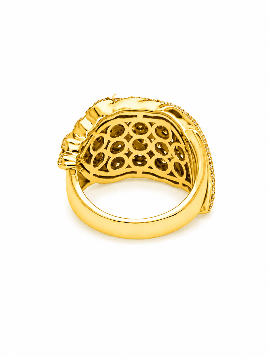 2.03 Ctw Lab Grown Diamond Ring in 925 Yellow Gold Plated