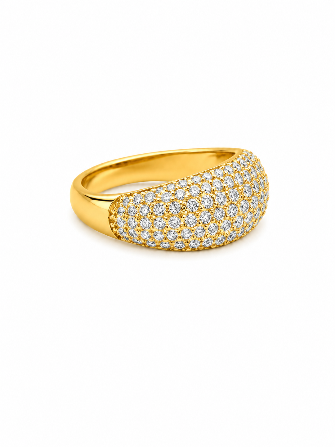 3.09 Ctw Lab Grown Diamond Ring in 925 Yellow Gold Plated