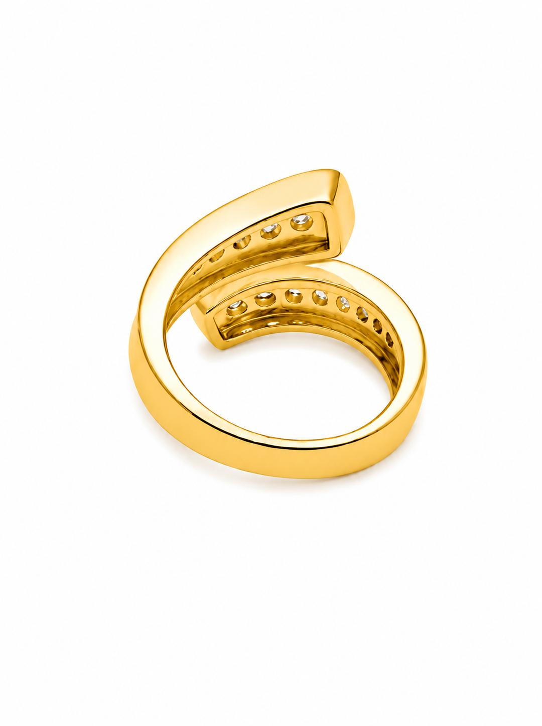 1.22 Ctw Lab Grown Diamond Ring in 925 Yellow Gold Plated