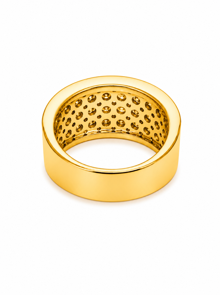 2.01 Ctw Lab Grown Diamond Ring in 925 Yellow Gold Plated