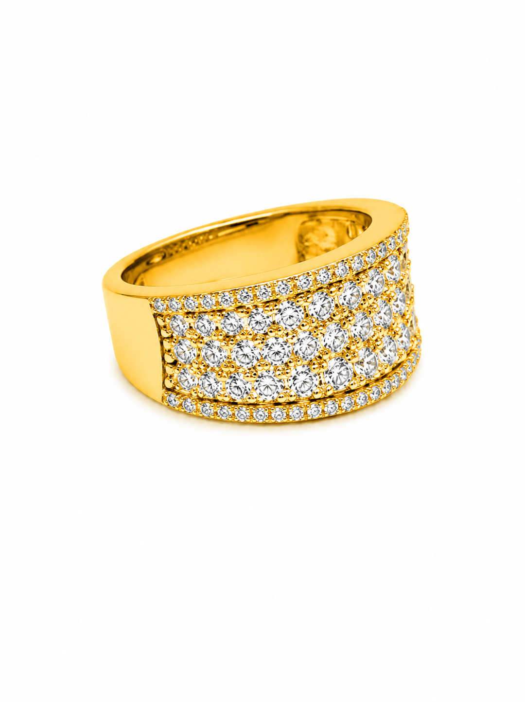 2.01 Ctw Lab Grown Diamond Ring in 925 Yellow Gold Plated