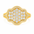2.07 Ctw Lab Grown Diamond Ring in 925 Yellow Gold Plated