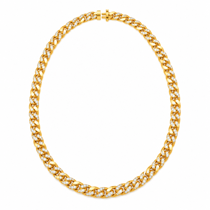 1.25 DEW Moissanite Necklace in Brass