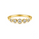 0.40 Ctw Lab Grown Diamond Ring in 925 Yellow Gold Plated