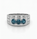 1.03 Ctw Blue Lab Grown Diamond Ring in 925 Platinum Plated