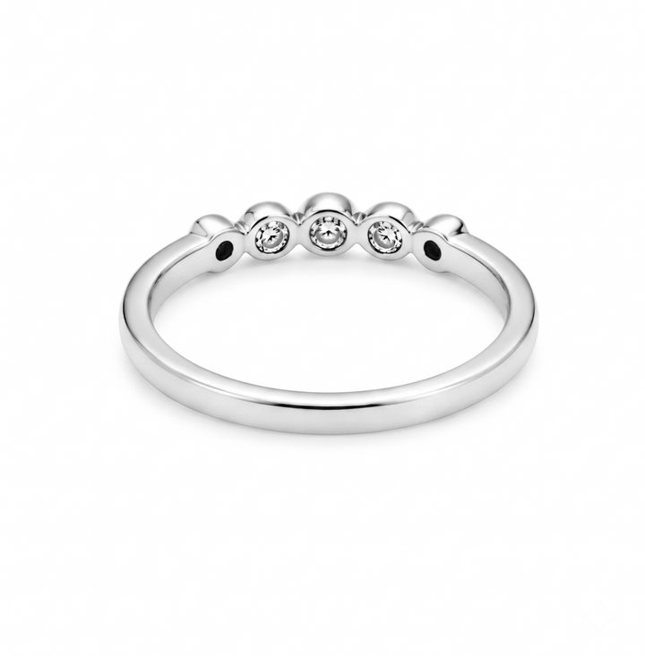 0.40 Ctw Lab Grown Diamond Ring in 925 Platinum Plated