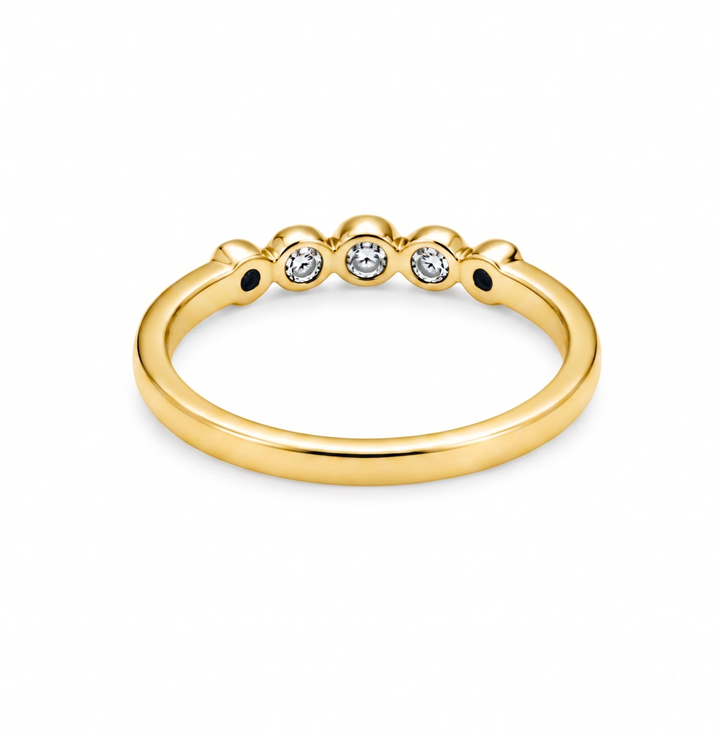 0.40 Ctw Lab Grown Diamond Ring in 925 Yellow Gold Plated