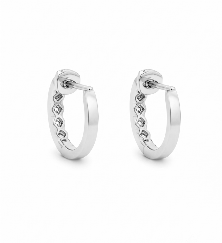 0.43 Ctw Lab Grown Diamond Earring in 925 Platinum Plated