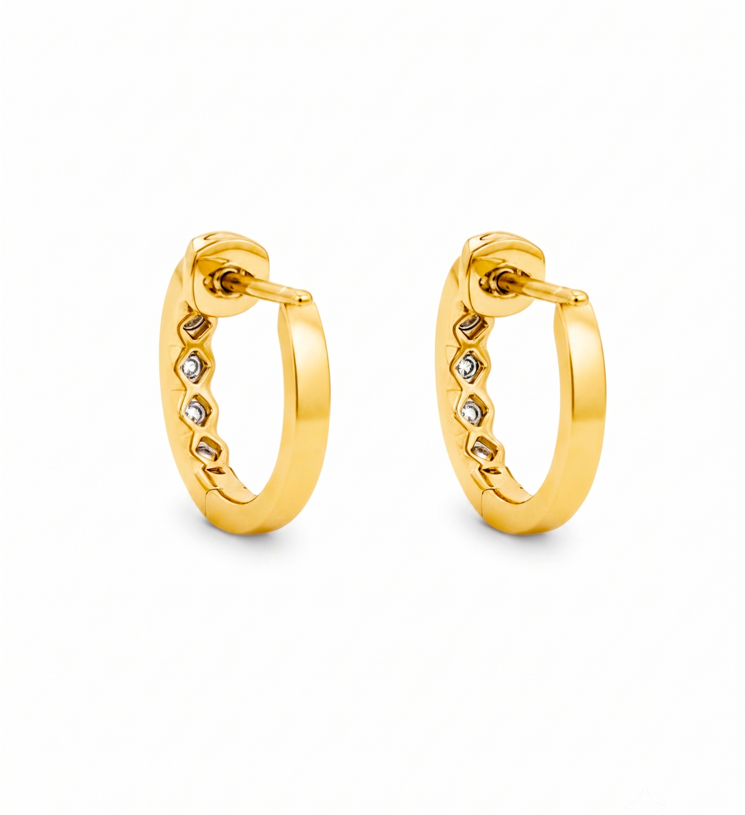 0.43 Ctw Lab Grown Diamond Earring in 925 Yellow Gold Plated