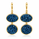 29.70  Blue Color Drusy Earring in Brass
