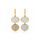 30.30  White Color Drusy Earring in Brass