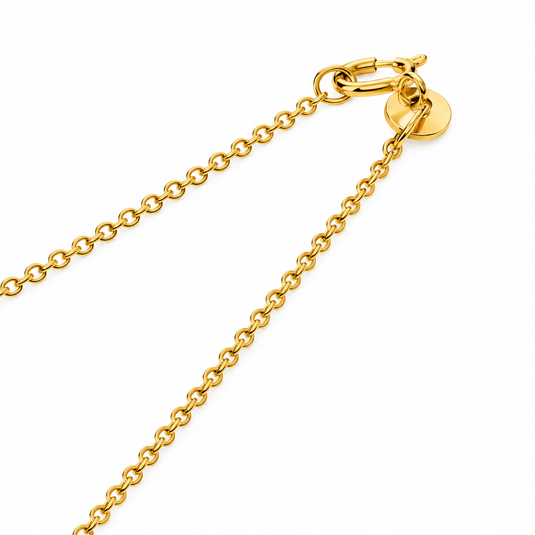 5.10 DEW Moissanite Necklace in 925 Yellow Gold Plated